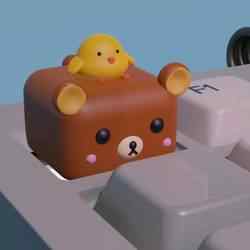 RILAKKUMA &amp; CHIROPRACTOR CUTE KEYCAP (CHERRY MX)