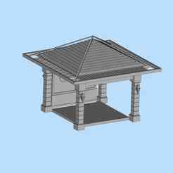 67 Outdoor Viewing Pavilion Garden Sunshine Pavilion Outdoor Landscape Pavilion Miniature Scene Model