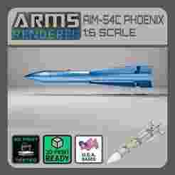 🚀AIM-54C Phoenix Missile 1:6th Scale - Highly Detailed - 3D Print Ready
