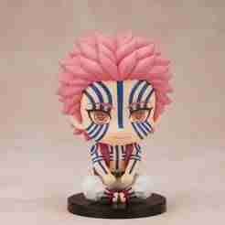🌙 Akaza Chibi - Kawaii Figure from Kimetsu no Yaiba