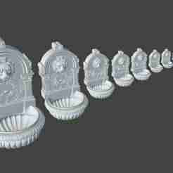 Ancient marble drinking fountain for dioramas 1/16 1/35 1/72 1/76 HO 1/87.1  O 1/48 G 1/12 1/24 1/32 28mm 1/56 scales