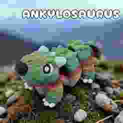 ARTICULATED DINO-SERIES - ANKYLOSAURUS - MFP3D -NO SUPPORT - PRINT IN PLACE - SENSORY TOY-FIDGET