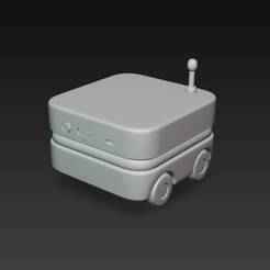 Automated Guided Vehicle (AGV) – Modelo 3D de Vehículo Autónomo Industrial para Impresión 3D