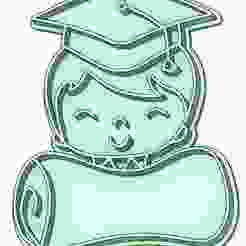 Baby graduate 80mm cookie cutter