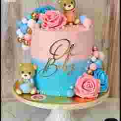 Baby Reveal Teddy Bears - Cake Decoration Couple