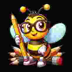 Bee with pencils
