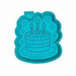 Birthday Cake Freshie Mold STL File | 3D Printable Mold for Car Air Fresheners | Aroma Beads | Resin | Wax | Plaster | DIY Crafts | Digital Download