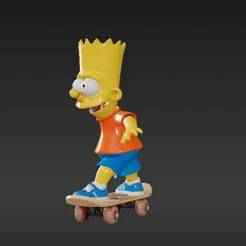 Cartoon Boy Riding Skateboard – Dynamic 3D Printable Figure