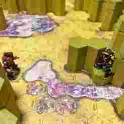 Caustic Valley & Mines Battlemat BattleHex Terrain Tops