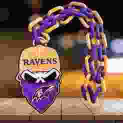 CHAIN SKULL BALTIMORE RAVENS NFL