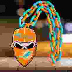CHAIN SKULL MIAMI DOLPHINS NFL