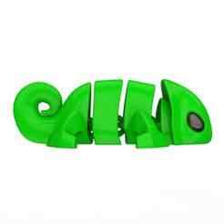 Chameleon-Cute Flexi Articulated Print-in-place Fidget with 3MF included.(No Supports and no Rafts)