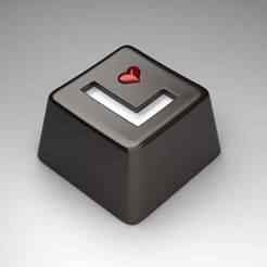 Chocolate Keyboard Key L with Heart – Funny 3D Model