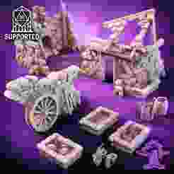 Cottage/House Ruins:  Tabletop Village Rubble