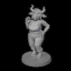 🐮 Cow Girl Farmer - 3D Printable Figurine