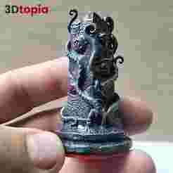 Cthulhu Tower - Lovecraft Chess Piece (Pre-Supported STL)