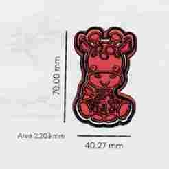 Cute baby giraffe 1 cutter and stamp