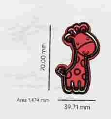 Cute baby giraffe 2 cutter and stamp