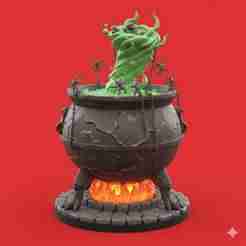 Cute cartoon cauldron - Halloween, spooky, scary, horror, creepy, haunted, October 31, trick or treat, pumpkin, jack o’ lantern, jackolantern, ghost, skeleton, skull, zombie, witch, vampire, monster, mummy, Frankenstein, Grim Reaper, scarecrow, pumpkin la