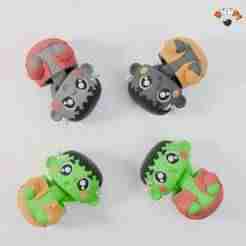 Cute Mini Flexi Frankenstein 🔩🧟🔩| Halloween Articulated Fidget Toy + Keychain | Print-in-Place | Multicolor 3MF STL Files