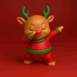 🦌 Dabbing Reindeer – Funny Christmas 3D Printable Figurine