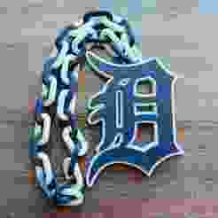Detroit Tigers Logo Oversized Necklace, Pendant Chain