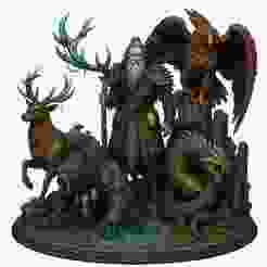 Druid and Spirit Companions – Individual Fantasy Miniatures (Bear, Serpent, Eagle, Stag)