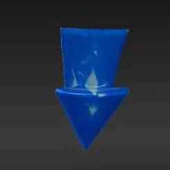 Dynamic Electric Blue Lightning Bolt - Futuristic Energy Symbol 3D Print