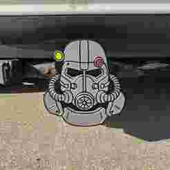 Fallout T60 Power Armor Helmet Giant Awesome Tow Hitch Cover for 2 inch Tow Hitch Receivers