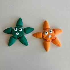Flexi funny starfish keyring pendant