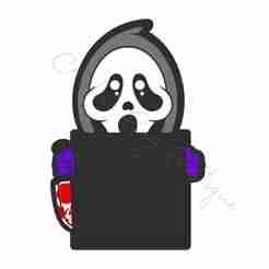 Ghost Face Sticky Note Holder