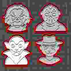 Halloween Cutters Freddy, Jason Friday the 13th, Chucky, Nosferatu