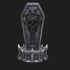 HALLOWEEN: Lápida Espeluznante con Calavera / Creepy Tombstone with Skull