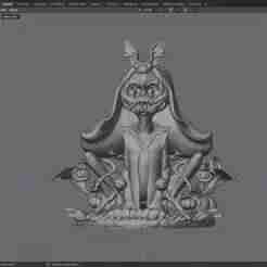 hallowen pumpkin creature singing at piano - oc 3d printable files