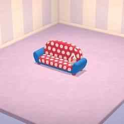 Hello Kitty Sofa Dollhouse Furniture - Hello Kitty Island Adventures 1:16