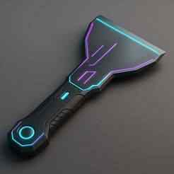 high-tech cyberpunk scraper