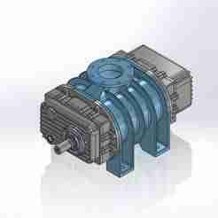 Industrial Twin Lobe Roots Blower with Motor (Bare Shaft RM)