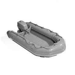 Inflatable boat with motor