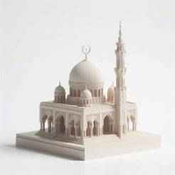 Islamic Mosque Showpiece 3D Print – Elegant Decorative Islamic Art Model