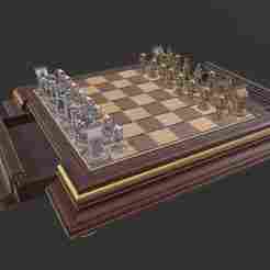 JAPANESE CHESS COLLECTION + CHESSBOARD WITH DRAWERS