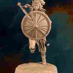 Kaelenya - Spear and shield  -1:8 scale (aprox 200mm)