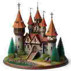 Majestic King’s Palace 3D Print – Decorative Royal Showpiece Model