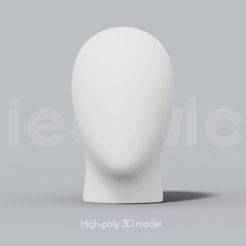 Mannequin Head 3D Model for 3D Printing, STL File for DIY, Perfect for Artists, Hairdressers & Designers, Digital download printable file
