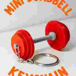 Mini Dumbbell Keychain – Printable Fitness Keyring (Easy Assembly)