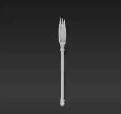 Modern Dark Fantasy Staff Prop - Quick Print Display Piece for Any Shelf