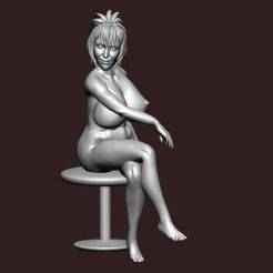 Mona seating pose 3d file