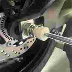 Motorcycle wheel alignment cones/wheelbase