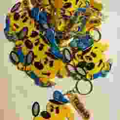 Multicolor in one layer: Keychain Sheriff Labrador - Keychain Sheriff Labrador