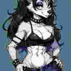 NSFW wolf girl lithophane