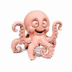 Octopus character cartoon